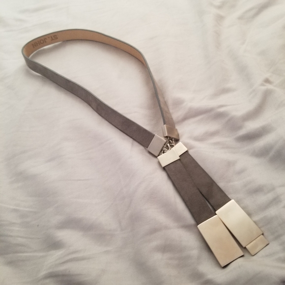St Johns Italian Leather Fashion Waist Belt Sz L main image 12